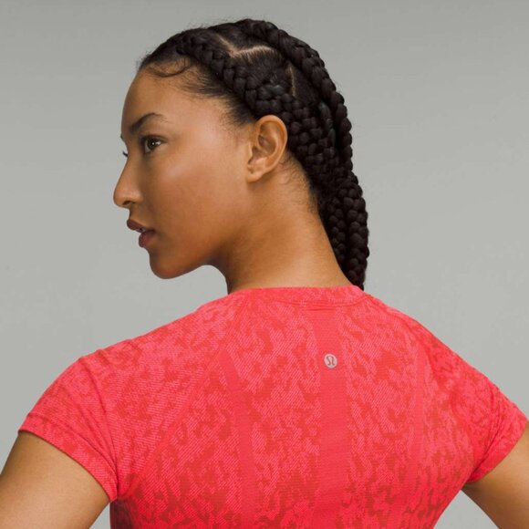 Lululemon•Swiftly Tech Short Sleeve 2.0•Race Length•Camo Red Rock Flare•NWOT•6 - Picture 2 of 14
